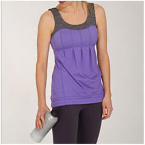 Lululemon Sunset Tank in  Purple and Gray-Size 4